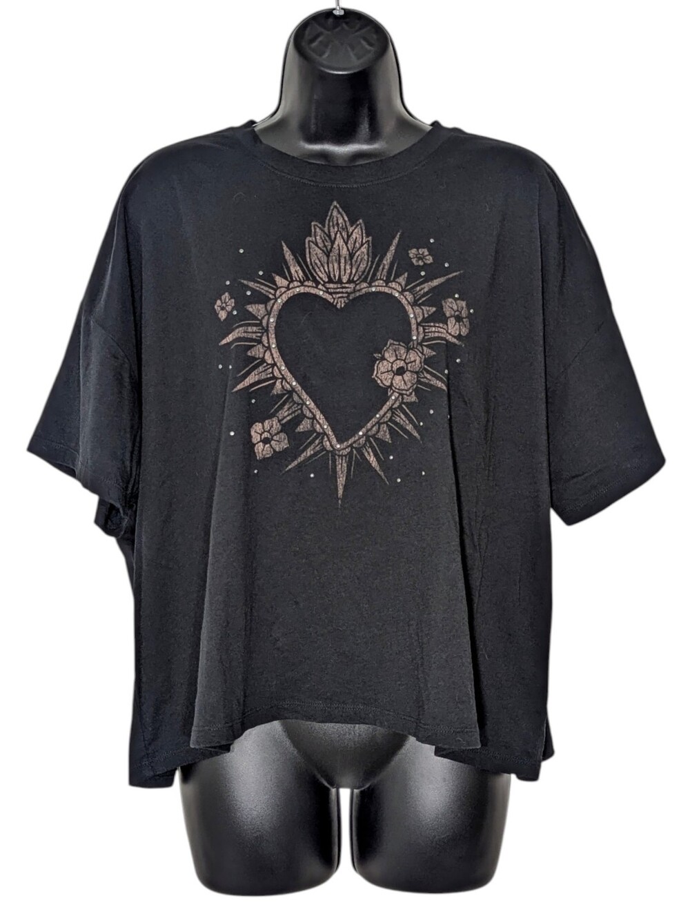 Torrid Nightfall Sacred Heart Crop Tee (Torrid 00)